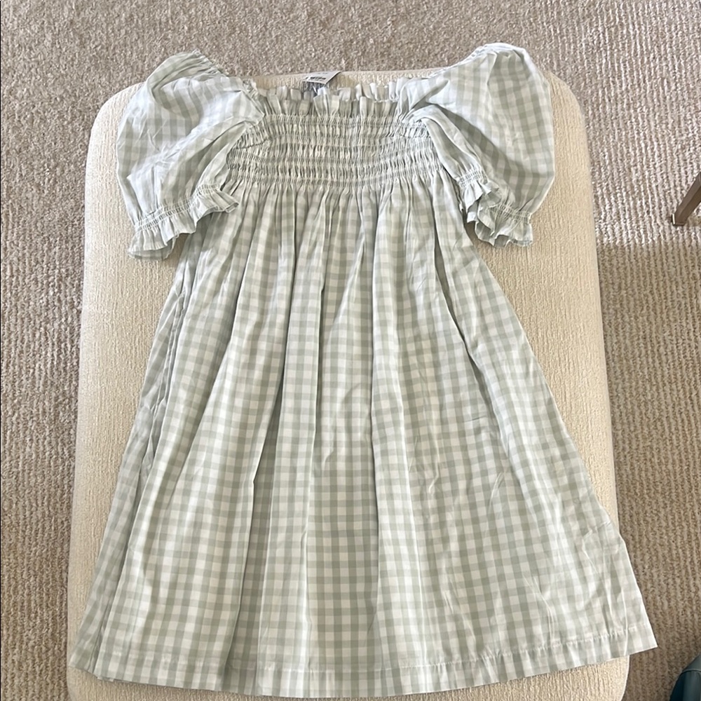 Abercrombie Green Gingham Dress NWT